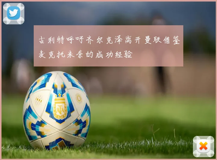 古利特呼吁齐尔克泽离开曼联借鉴麦克托米奈的成功经验